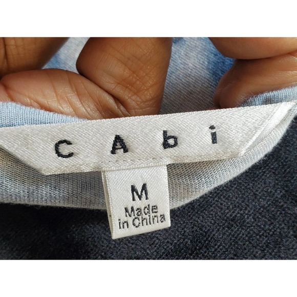 CAbi Womens Blue Tie Dye 100% Rayon Sleeveless Round Neck Top Shirt Medium - Picture 8 of 12